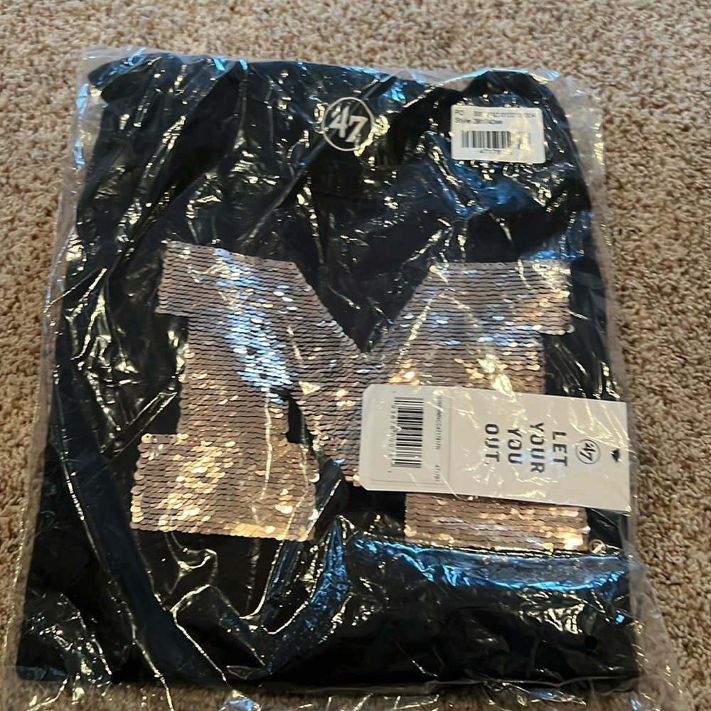 Michigan Wolverines crew pullover with sequin detail 47